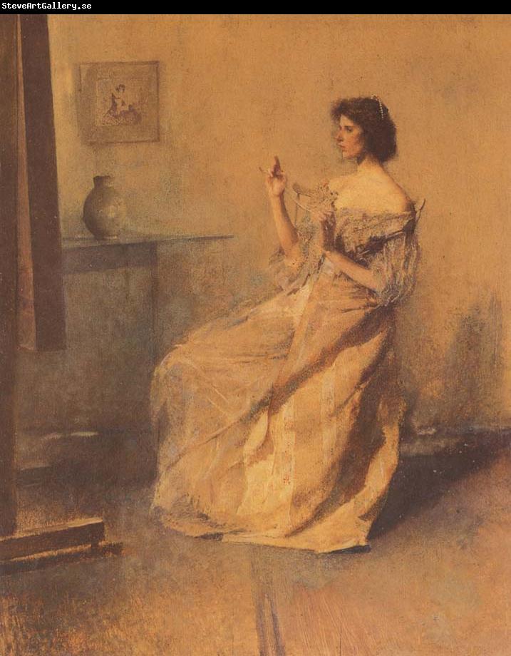 Thomas Wilmer Dewing The Necklace